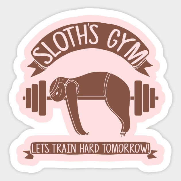 Sloths love Gym Sticker by crackdesign